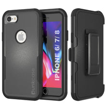 Charger l&#39;image dans la galerie, Punkcase for iPhone 7 Belt Clip Multilayer Holster Case [Patron Series] [Black] (Color in image: Black)
