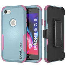 Charger l&#39;image dans la galerie, Punkcase for iPhone 8 Belt Clip Multilayer Holster Case [Patron Series] [Mint-Pink] (Color in image: Mint-Pink)
