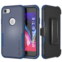 Charger l&#39;image dans la galerie, Punkcase for iPhone 8 Belt Clip Multilayer Holster Case [Patron Series] [Navy] (Color in image: Navy)
