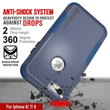 Charger l&#39;image dans la galerie, Punkcase for iPhone 8 Belt Clip Multilayer Holster Case [Patron Series] [Navy] (Color in image: Pink)
