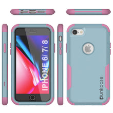 Charger l&#39;image dans la galerie, Punkcase for iPhone 8 Belt Clip Multilayer Holster Case [Patron Series] [Mint-Pink] (Color in image: Navy)
