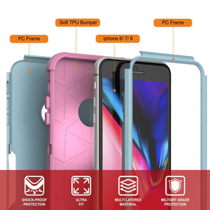 Punkcase for iPhone 6 Belt Clip Multilayer Holster Case [Patron Series] [Mint-Pink] (Color in image: Black)