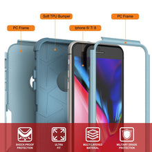 Charger l&#39;image dans la galerie, Punkcase for iPhone 8 Belt Clip Multilayer Holster Case [Patron Series] [Mint] (Color in image: Mint-Pink)
