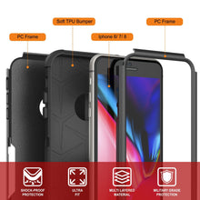 Charger l&#39;image dans la galerie, Punkcase for iPhone 7 Belt Clip Multilayer Holster Case [Patron Series] [Black] (Color in image: Mint)
