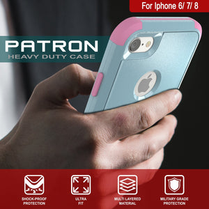 Punkcase for iPhone 6 Belt Clip Multilayer Holster Case [Patron Series] [Mint-Pink] (Color in image: Red-Black)