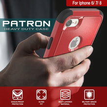 Charger l&#39;image dans la galerie, Punkcase for iPhone 8 Belt Clip Multilayer Holster Case [Patron Series] [Red-Black] (Color in image: Black)
