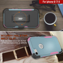 Load image into Gallery viewer, Punkcase for iPhone 6 Belt Clip Multilayer Holster Case [Patron Series] [Mint-Pink] 
