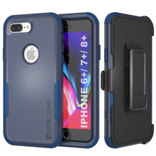 Charger l&#39;image dans la galerie, Punkcase for iPhone 7+ Plus Belt Clip Multilayer Holster Case [Patron Series] [Navy] (Color in image: Navy)
