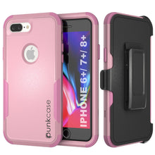 Charger l&#39;image dans la galerie, Punkcase for iPhone 7+ Plus Belt Clip Multilayer Holster Case [Patron Series] [Pink] (Color in image: Pink)
