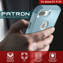 Charger l&#39;image dans la galerie, Punkcase for iPhone 7+ Plus Belt Clip Multilayer Holster Case [Patron Series] [Mint] (Color in image: Red-Black)

