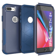 Charger l&#39;image dans la galerie, Punkcase for iPhone 7+ Plus Belt Clip Multilayer Holster Case [Patron Series] [Navy] 
