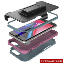 Load image into Gallery viewer, Punkcase for iPhone 6+ Plus Belt Clip Multilayer Holster Case [Patron Series] [Mint-Pink] 
