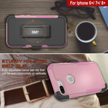 Charger l&#39;image dans la galerie, Punkcase for iPhone 7+ Plus Belt Clip Multilayer Holster Case [Patron Series] [Pink] 
