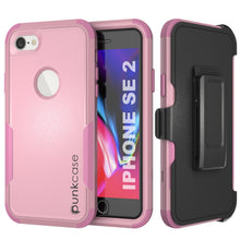 Charger l&#39;image dans la galerie, Punkcase for iPhone SE Belt Clip Multilayer Holster Case [Patron Series] [Pink] (Color in image: Pink)
