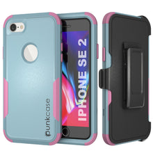 Charger l&#39;image dans la galerie, Punkcase for iPhone SE Belt Clip Multilayer Holster Case [Patron Series] [Mint-Pink] (Color in image: Mint-Pink)
