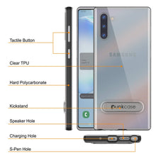 Load image into Gallery viewer, Galaxy Note 10 Lucid 3.0 PunkCase Armor Cover w/Integrated Kickstand and Screen Protector [Black] (Color in image: Grey)
