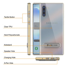 Load image into Gallery viewer, Galaxy Note 10 Lucid 3.0 PunkCase Armor Cover w/Integrated Kickstand and Screen Protector [Gold] (Color in image: Black)
