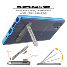 Charger l&#39;image dans la galerie, Galaxy Note 10+ Plus Lucid 3.0 PunkCase Armor Cover w/Integrated Kickstand and Screen Protector [Blue] (Color in image: Grey)
