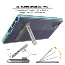 Charger l&#39;image dans la galerie, Galaxy Note 10+ Plus Lucid 3.0 PunkCase Armor Cover w/Integrated Kickstand and Screen Protector [Teal] (Color in image: Grey)
