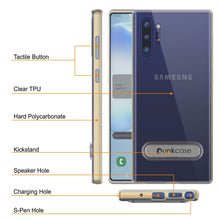 Charger l&#39;image dans la galerie, Galaxy Note 10+ Plus Lucid 3.0 PunkCase Armor Cover w/Integrated Kickstand and Screen Protector [Gold] (Color in image: Black)
