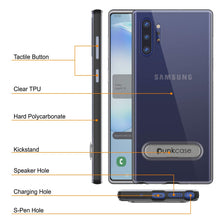 Charger l&#39;image dans la galerie, Galaxy Note 10+ Plus Lucid 3.0 PunkCase Armor Cover w/Integrated Kickstand and Screen Protector [Black] (Color in image: Grey)
