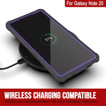 Charger l&#39;image dans la galerie, Punkcase Galaxy Note 20 Case, [Spartan Series] Purple Rugged Heavy Duty Cover W/Built in Screen Protector (Color in image: Light Green)
