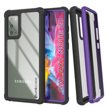 Charger l&#39;image dans la galerie, Punkcase Galaxy Note 20 Case, [Spartan Series] Purple Rugged Heavy Duty Cover W/Built in Screen Protector (Color in image: Light Blue)
