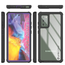 Charger l&#39;image dans la galerie, Punkcase Galaxy Note 20 Case, [Spartan Series] Purple Rugged Heavy Duty Cover W/Built in Screen Protector (Color in image: Red)
