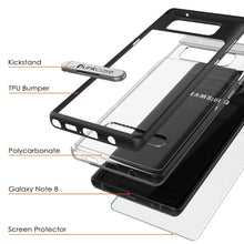 Charger l&#39;image dans la galerie, Galaxy Note 8 Case, PUNKcase [LUCID 3.0 Series] Armor Cover w/Integrated Kickstand [Black] (Color in image: Gold)
