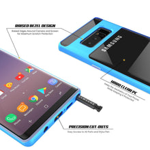 Charger l&#39;image dans la galerie, Galaxy Note 8 Case, PUNKcase [LUCID 3.0 Series] Armor Cover w/Integrated Kickstand [Blue] (Color in image: Gold)
