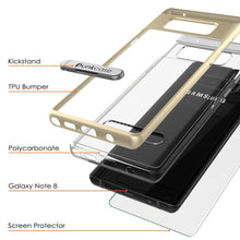 Load image into Gallery viewer, Galaxy Note 8 Case, PUNKcase [LUCID 3.0 Series] Armor Cover w/Integrated Kickstand [Gold] (Color in image: Red)
