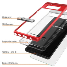 Load image into Gallery viewer, Galaxy Note 8 Case, PUNKcase [LUCID 3.0 Series] Armor Cover w/Integrated Kickstand [Red] (Color in image: Rose Gold)
