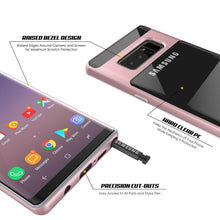 Charger l&#39;image dans la galerie, Galaxy Note 8 Case, PUNKcase [LUCID 3.0 Series] Armor Cover w/Integrated Kickstand [Rose Gold] (Color in image: Gold)
