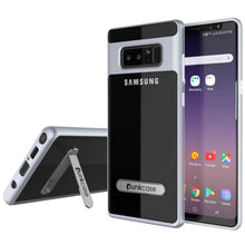 Charger l&#39;image dans la galerie, Galaxy Note 8 Case, PUNKcase [LUCID 3.0 Series] Armor Cover w/Integrated Kickstand [Silver] (Color in image: Silver)

