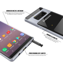 Charger l&#39;image dans la galerie, Galaxy Note 8 Case, PUNKcase [LUCID 3.0 Series] Armor Cover w/Integrated Kickstand [Silver] (Color in image: Blue)
