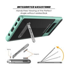 Charger l&#39;image dans la galerie, Galaxy Note 8 Case, PUNKcase [LUCID 3.0 Series] Armor Cover w/Integrated Kickstand [Teal] (Color in image: Grey)
