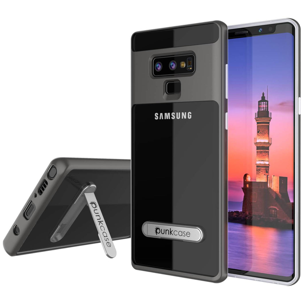 Galaxy Note 9 Lucid 3.0 PunkCase Armor Cover w/Integrated Kickstand and Screen Protector [Grey] (Color in image: Grey)