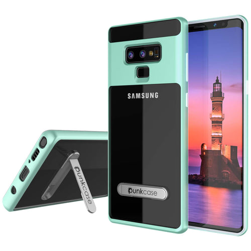 Galaxy Note 9 Lucid 3.0 PunkCase Armor Cover w/Integrated Kickstand and Screen Protector [Teal] (Color in image: Teal)