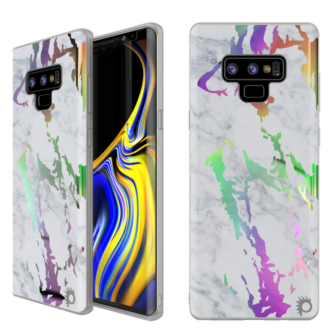 Galaxy Note 9 Full Body W/ Screen Protector Marble Case (Blanco Marmo) (Color in image: Blanco Marmo)