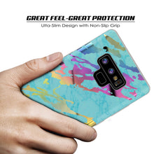 Charger l&#39;image dans la galerie, Galaxy Note 9 Full Body W/ Screen Protector Marble Case [Teal Onyx] (Color in image: Blue Marmo)
