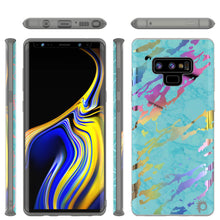 Charger l&#39;image dans la galerie, Galaxy Note 9 Full Body W/ Screen Protector Marble Case [Teal Onyx] 
