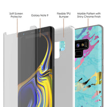 Charger l&#39;image dans la galerie, Galaxy Note 9 Full Body W/ Screen Protector Marble Case [Teal Onyx] (Color in image: Black Mirage)
