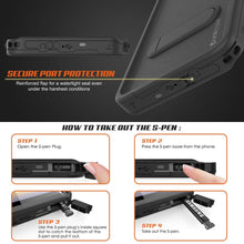 Charger l&#39;image dans la galerie, PunkCase Galaxy Note 9 Waterproof Case, [KickStud Series] Armor Cover [Black] (Color in image: Light Green)
