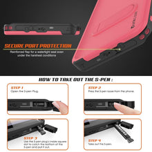 Charger l&#39;image dans la galerie, PunkCase Galaxy Note 9 Waterproof Case, [KickStud Series] Armor Cover [Pink] (Color in image: Teal)
