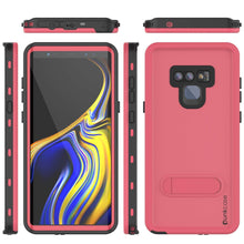 Charger l&#39;image dans la galerie, PunkCase Galaxy Note 9 Waterproof Case, [KickStud Series] Armor Cover [Pink] (Color in image: Red)
