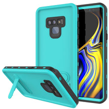 Load image into Gallery viewer, PunkCase Galaxy Note 9 Waterproof Case, [KickStud Series] Armor Cover [Teal] (Color in image: Teal)
