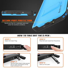 Charger l&#39;image dans la galerie, PunkCase Galaxy Note 9 Waterproof Case, [KickStud Series] Armor Cover [Light-Blue] (Color in image: Teal)
