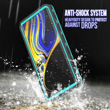 Load image into Gallery viewer, PunkCase Galaxy Note 9 Waterproof Case, [KickStud Series] Armor Cover [Teal] (Color in image: White)

