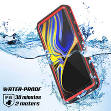 Load image into Gallery viewer, PunkCase Galaxy Note 9 Waterproof Case, [KickStud Series] Armor Cover [Red] (Color in image: Black)
