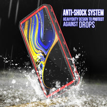 Load image into Gallery viewer, PunkCase Galaxy Note 9 Waterproof Case, [KickStud Series] Armor Cover [Red] (Color in image: Pink)
